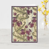 Carte Fleur de chardon de Nouveau d'art (Fleur jaune)