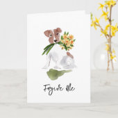 Carte Fleur de chiot s'il vous plaît pardonner Mignon Ar (Fleur jaune)
