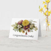 Carte Fleur de chrysanthème mère florale (Fleur jaune)