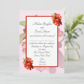 Carte Fleur de coing rouge et rose (Debout devant)