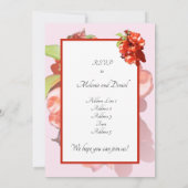 Carte Fleur de coing rouge et rose (Dos)