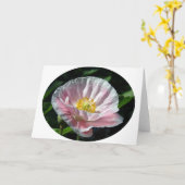 Carte Fleur de coquelicot rose (Fleur jaune)