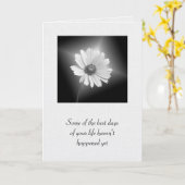 Carte Fleur de cosmos blanc brillant (Fleur jaune)