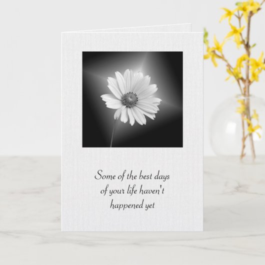 Carte Fleur de cosmos blanc brillant (Fleur jaune)