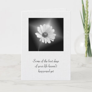 Carte Fleur de cosmos blanc brillant