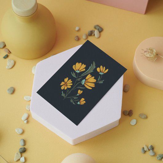 Carte Fleur de Cosmos Jaune Beauté simple