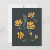 Carte Fleur de Cosmos Jaune Beauté simple (Devant)