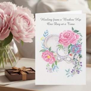 Carte Fleur de hanche cassée pour un prompt rétablisseme