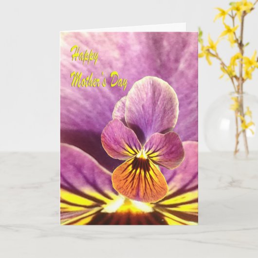 Carte Fleur de la fête des mères (Fleur jaune)