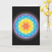 CARTE FLEUR DE LA VIE - LUMINENCE (Fleur jaune)