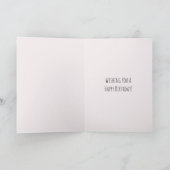 Carte Fleur de Lapin Blanc Rose Blush Anniversaire (Intérieur)