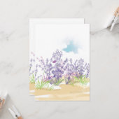 Carte Fleur de lavande (Devant/Arrière en situation)