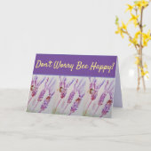 Carte Fleur de lavande ne vous inquiétez pas Abee heureu (Fleur jaune)