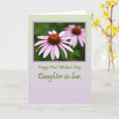Carte Fleur de Lavande Rose (Fleur jaune)