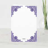 Carte Fleur de lilas rustique dentelle Hydrangea Fête de (Dos)