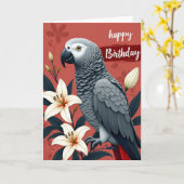 Carte Fleur de l'Oiseau Suave (Fleur jaune)