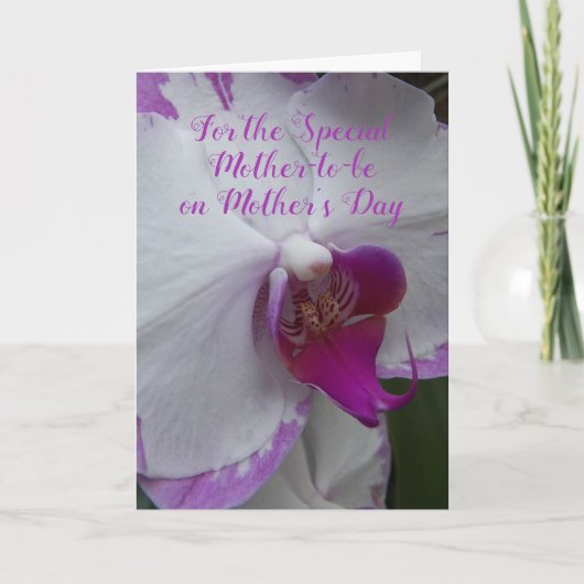 Carte Fleur de l'orchidée future maman pour la fête des  (Devant)