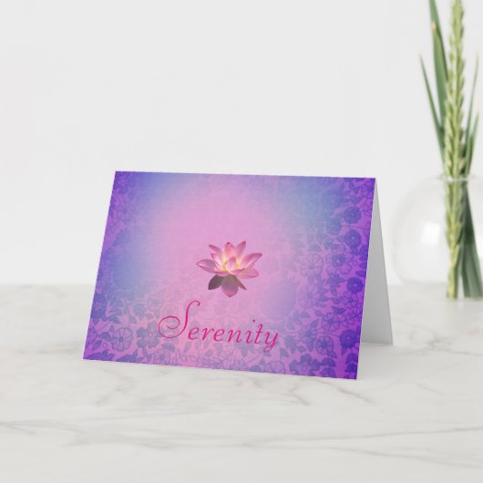 Carte Fleur de Lotus Rose Serenity (Devant)