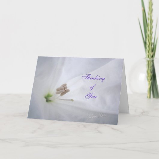 Carte Fleur de lune #7 - blanc ou personnaliser (Devant)