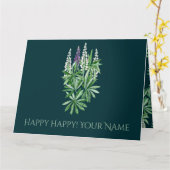 Carte Fleur de Lupin (Fleur jaune)