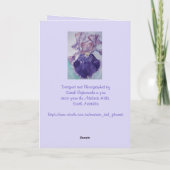 Carte Fleur de Marguerite Lavande Violette Pensée à Toi (Dos)