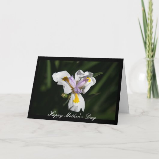 Carte fleur de mère délicate (Devant)