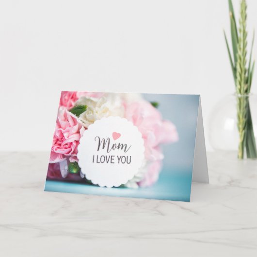 Carte Fleur de Mère Rose Bonne Fleurs de Fête des Mères (Devant)