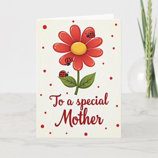 Carte Fleur de Mère Spéciale (Devant)