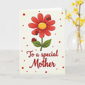 Carte Fleur de Mère Spéciale (Fleur jaune)