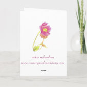 Carte Fleur de mite de jaune de journal de nature (Dos)