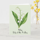Carte Fleur de Muguet de Mai Message (Fleur jaune)
