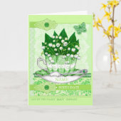 Carte Fleur de naissance et Gem May Word Game Card (Fleur jaune)