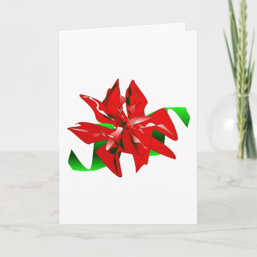 Carte Fleur de Noël personnalisable (Devant)