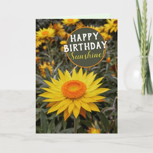 Carte Fleur de Papier Happy Energy Joyeux Anniversaire (Devant)