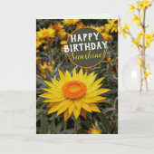 Carte Fleur de Papier Happy Energy Joyeux Anniversaire (Fleur jaune)