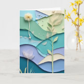 Carte Fleur de papier stratifiée (Fleur jaune)