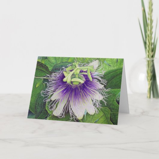 Carte Fleur de passiflore comestible de passiflore (Devant)