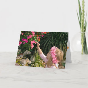 Carte Fleur de peinture d'anniversaire