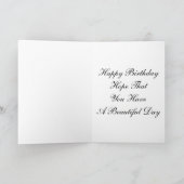 Carte Fleur de pensée d'anniversaire (Intérieur)