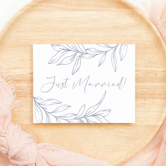 Carte Fleur de Pervenche Mariage Juste Mariés