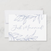 Carte Fleur de Pervenche Mariage Juste Mariés (Devant)