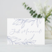 Carte Fleur de Pervenche Mariage Juste Mariés (Debout devant)