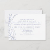 Carte Fleur de Pervenche Mariage Juste Mariés (Dos)