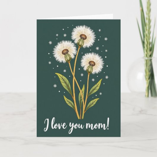 Carte Fleur de Pissenlit pour Maman (Devant)