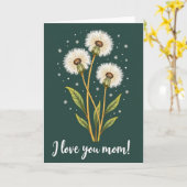 Carte Fleur de Pissenlit pour Maman (Fleur jaune)
