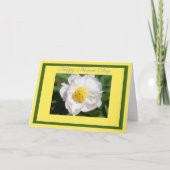 Carte Fleur de Pivoine Blanche pour la Journée des (Devant)