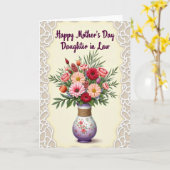 Carte Fleur de Pouvoir Vase Rayé (Fleur jaune)