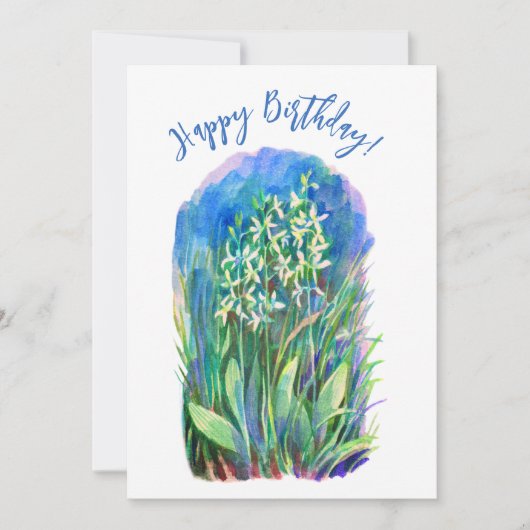 Carte Fleur de printemps d'orchidée papillon blanche (Devant)