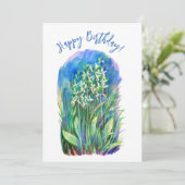 Carte Fleur de printemps d'orchidée papillon blanche (Debout devant)