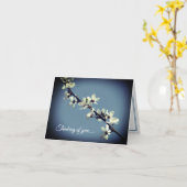 Carte Fleur de prune blanche pure au printemps (Fleur jaune)